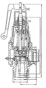A41型微啟式安全閥結(jié)構(gòu)圖