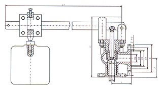 GA41/GA51型單杠桿安全閥結(jié)構(gòu)示意圖