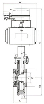 氣動V型調(diào)節(jié)球閥結(jié)構(gòu)圖