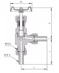J24角式針型閥結(jié)構(gòu)示意圖